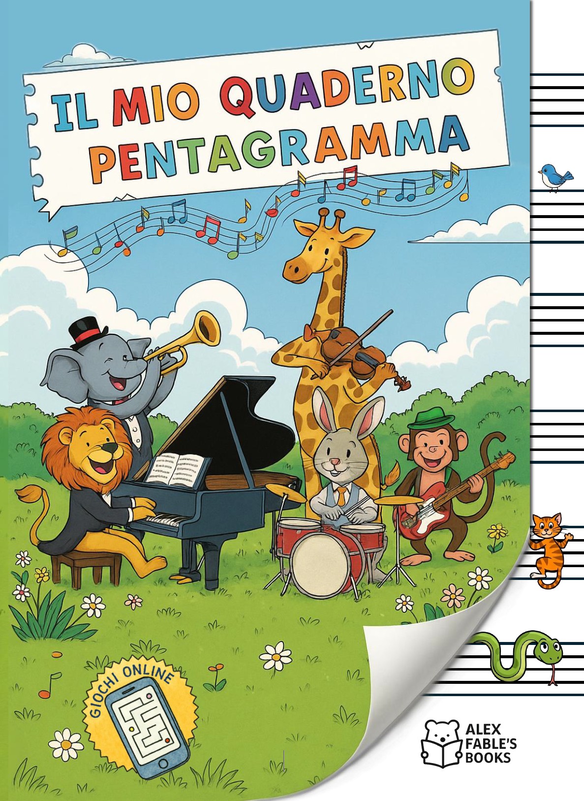 Copertina del libro Il mio primo pentagramma musicale per bambini