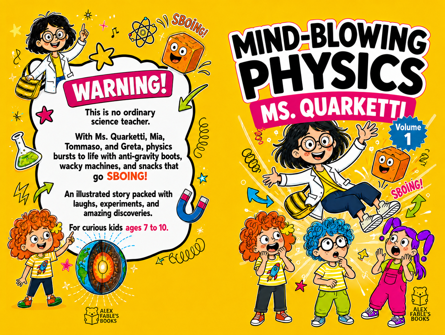 Full English cover spread showing the back cover on the left and front cover on the right